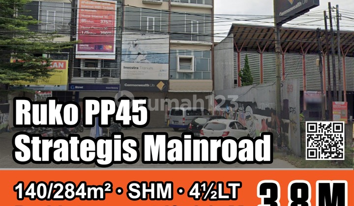 Ruko Pelajar Pejuang Gatsu, Parkir Luas, Ada Lift, Strategis Ruko Pelajar Pejuang Gatsu, Parkir Luas, Ada Lift, Strategis