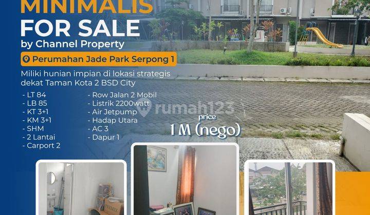 Dijual rumah Cluster siap huni Perum jade park Serpong, st 1