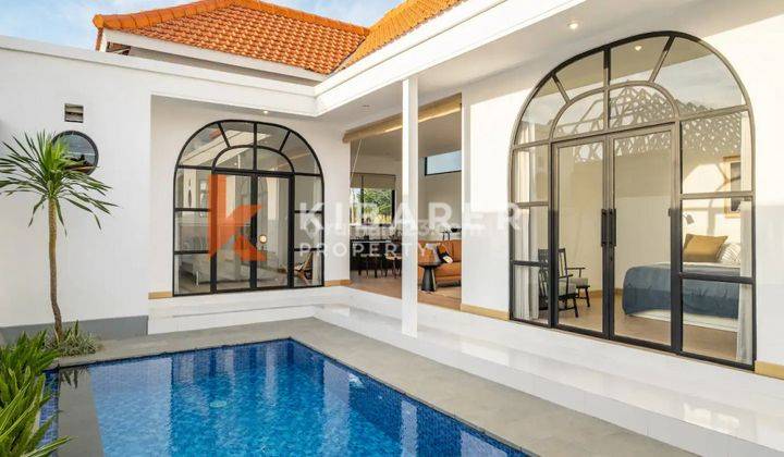 Stylish Two Bedroom Mediterranean Enclosed Living Room Villa Set In Canggu Yrr3209 1