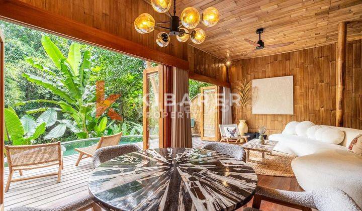 Beautiful Serene Two Bedroom Enclosed Living Modern Bamboo Villa With River View In Tabanan Yrr3372 1