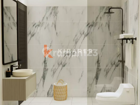 Apartemen Satu Kamar Tidur Konsep Dayak Lengkap Berfurnitur di Lokasi Prima Seminyak YRC5156