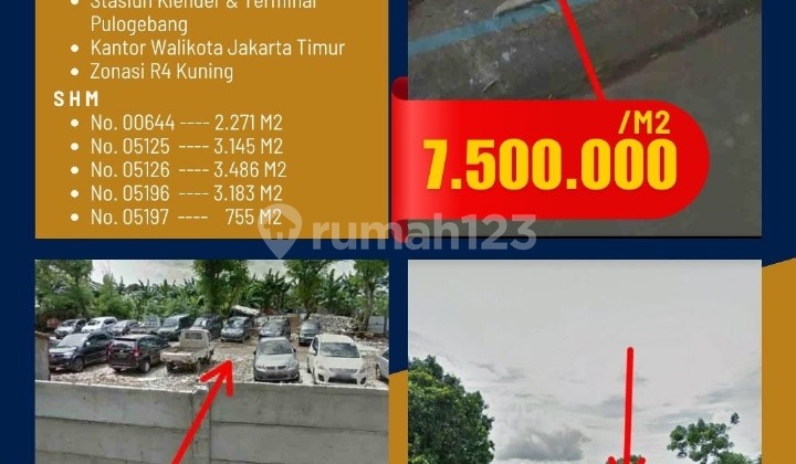 Dijual Cepat Tanah 1.3 Ha Shm Akses Mudah Penggilingan Jakarta Timur 2