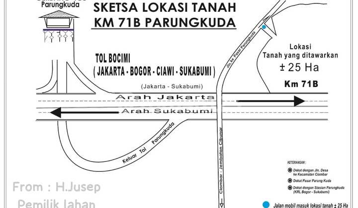 Tanah Lokasi Strategis SHM Ciambar, Sukabumi