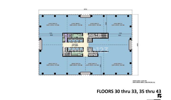 196 546 Sqm Centennial Tower Bare many Units  2