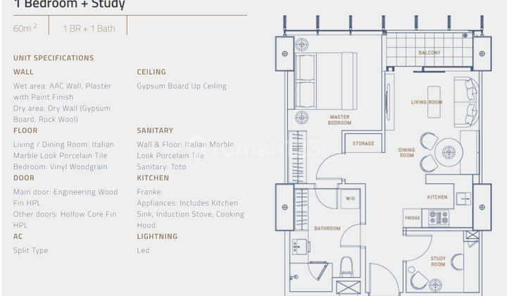 2 Dan 1 Bedroom South Quarter Residence Brandnew 2 Unit  2