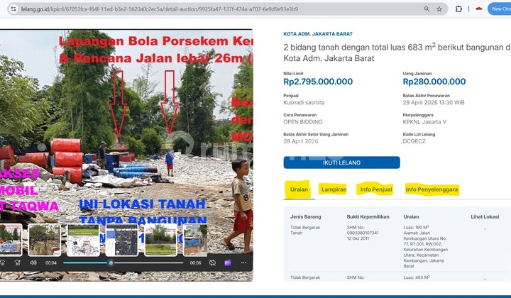 Cheapest Auction House in Elite Housing Area Puri Indah & Permata Buana Auctioned for Only 4.2 Billion Cheapest Auction House in Elite Housing Area Puri Indah & Permata Buana Auctioned for Only 4.2 Billion