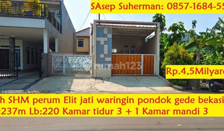 Rumah 2 Lantai Bagus SHM Perum Elit Jati Waringin Pondok Gede Bks 1