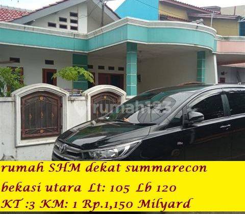 Rumah 2 Lantai Baru SHM Dekat Summarecon Bekasi Utara Bekasi  1