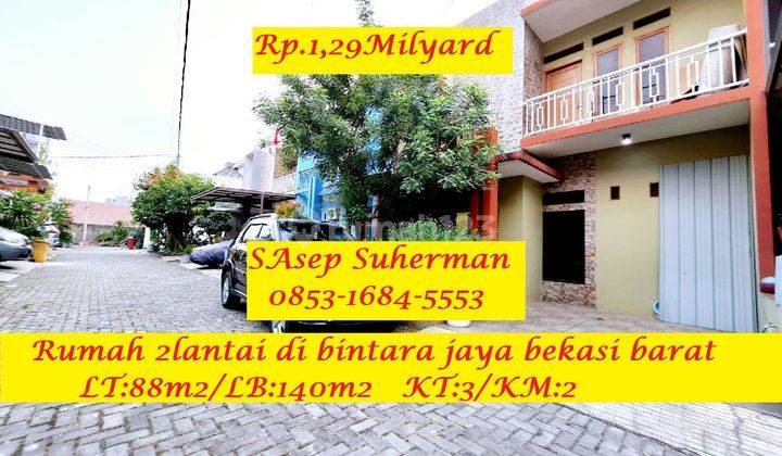 Dijual Murah Rumah 2lantai di Bintara Jaya Bekasi Barat Strategis 2