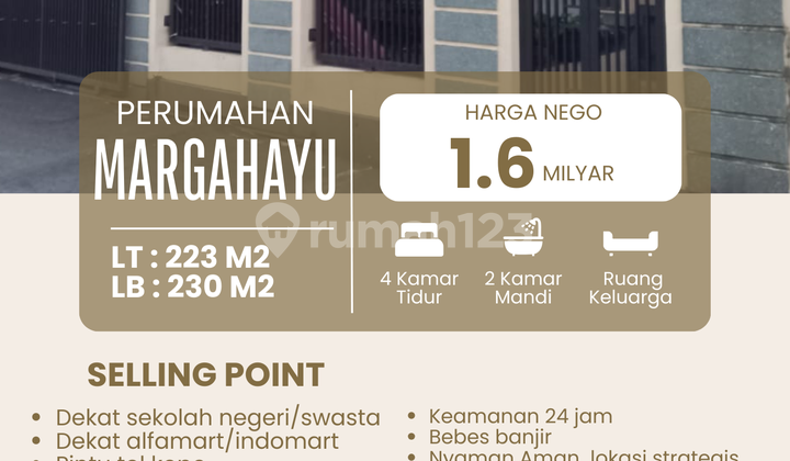 Dijual Murah Rumah  Siap Huni  di Komplek Margahayu kopo Bandung