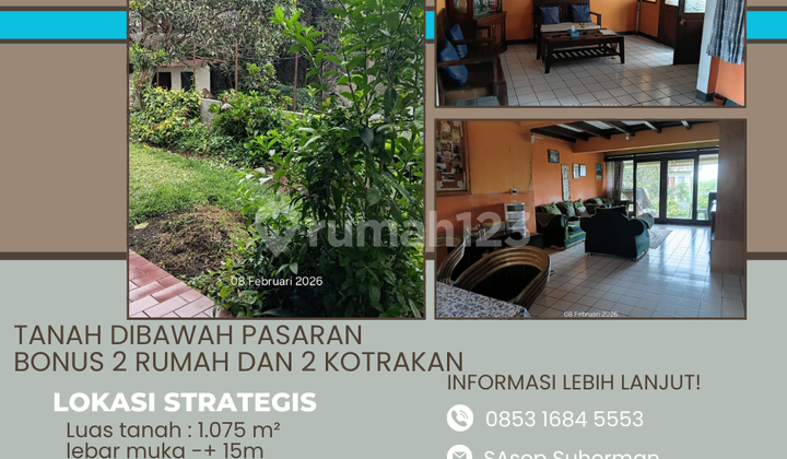 Tanah Bawah Pasaran Bonus 2 Rumah dan 2 Kotrakan di Bandung Utara Tanah Bawah Pasaran Bonus 2 Rumah dan 2 Kotrakan di Bandung Utara