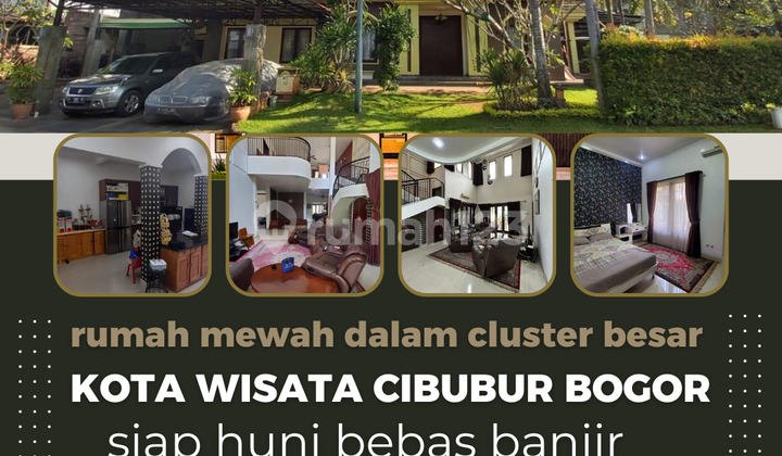 Rumah mewah cluster besar kota wisata cibubur bogor siap huni 