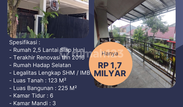 Rumah Dibawah Harga Appraisal di Arcamanik Kota Bandung 2,5Lt