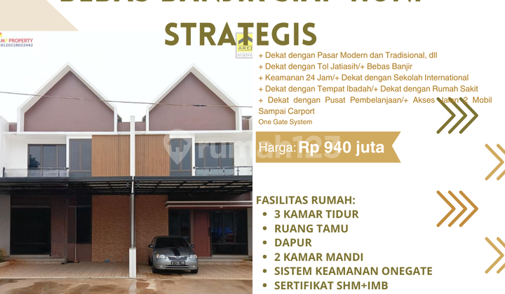 rumah d jatiluhur jatiasih bekasi scandinavian nobanjir strategis