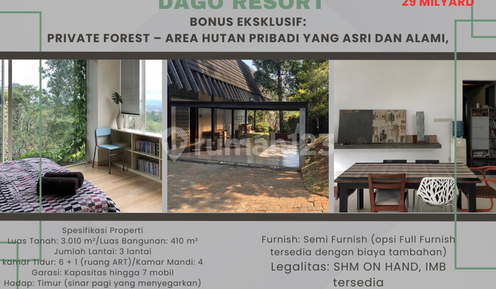 RUMAH MEWAH GAYA DOWNSLOPE-DENGAN HUTAN PRIBADI-DAGO RESORT RUMAH MEWAH GAYA DOWNSLOPE-DENGAN HUTAN PRIBADI-DAGO RESORT