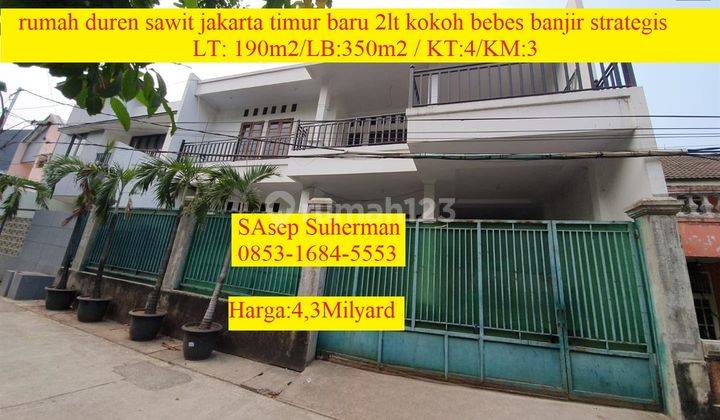 Rumah Duren Sawit Jakarta Timur Baru 2lt Kokoh Bebes Banjir Strategis  1