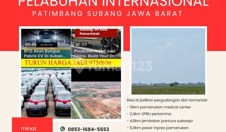 tanah di kawasan pelabuhan internasional patimban subang jawa barat