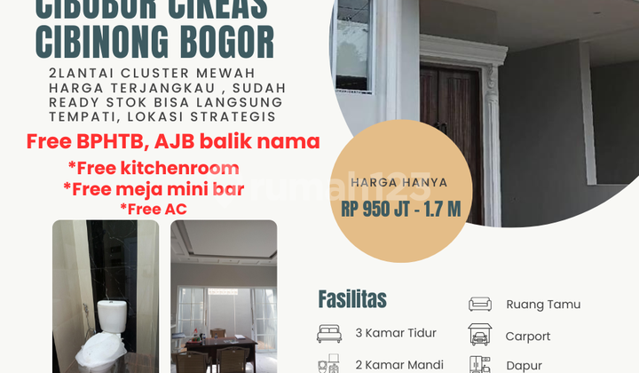 Luxury house in Cibubur, Cikeas, Cibinong, Bogor, flood-free, strategic location.