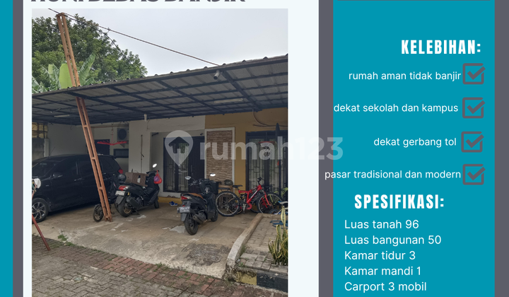 rumah MURAH luas di jatiasih bekasi siap huni bebas banjir