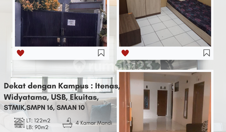  Rumah/kosan murah strategis 3lantai dkt jl.suci cikutra  bandung