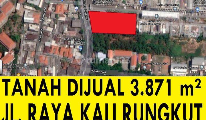 Tanah Besar Surabaya Timur 3800 m2 Lok STRATEGIS Jalan Raya Rungkut Industri Dkt Tenggilis Dijual Bawah Harga Pasar 1