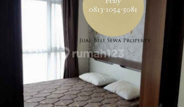 Cheap Apartment Unit Central Park Residence 2Br (77 m²) Nice View Middle Floor Full Furnished, 90 Million/Year, Central Park, West Jakarta