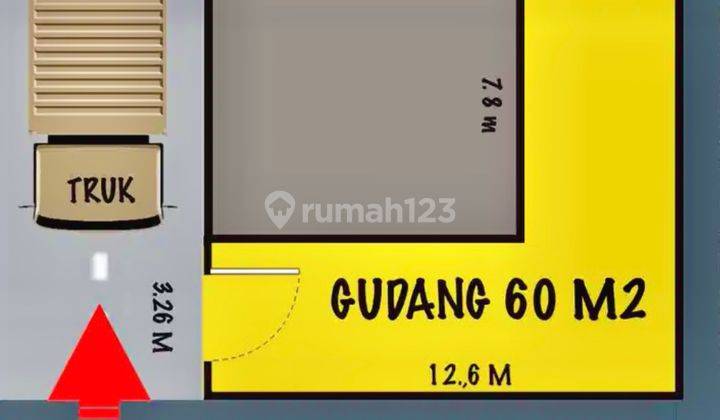 Disewakan Gudang Kapuk Sawah Sebrang Taman Griseda Pik - T/B 60 m²/ 58 m², Bebas Banjir, 85 Juta/2 Tahun, Cengkareng, Jakarta Barat 1