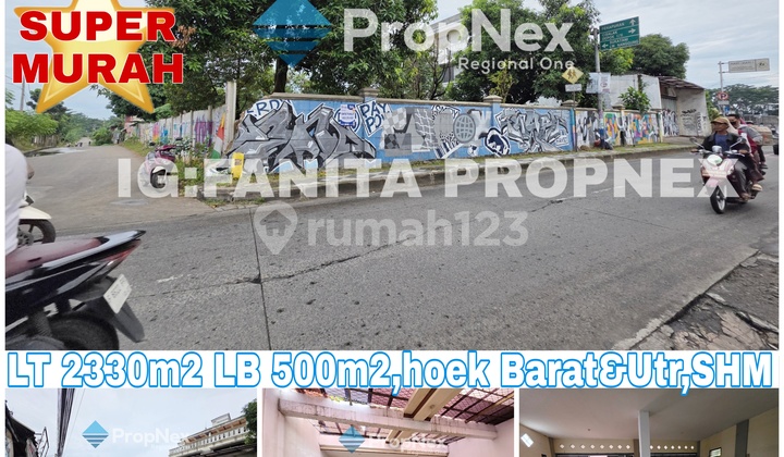 SUPER CHEAP! Commercial land + commercial building for sale on Jl Putri Tunggal, Cimanggis, Depok. Next to Superindo Gas Alam.