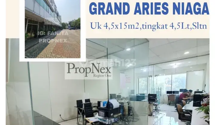 Wow Ruko Mewah di Grand Aries Niaga,jakbar Udah Pk Fiber Optik Cocok Banget Utk Kantor 