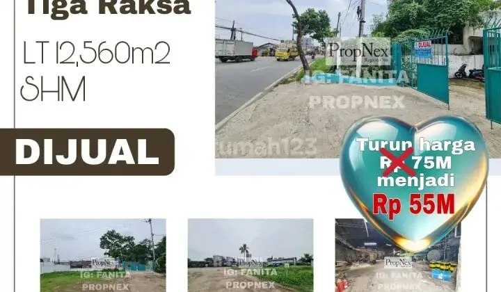 Murah Turun Harga Lahan Ex Pabrik Minyak Goreng di Jl Raya Serang  2