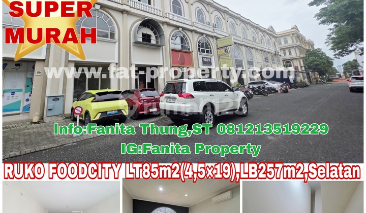 Super Murah! Dijual Ruko Food City, Green Lake City,Cipondoh,Perbatasan Jakbar&Tangerang.
