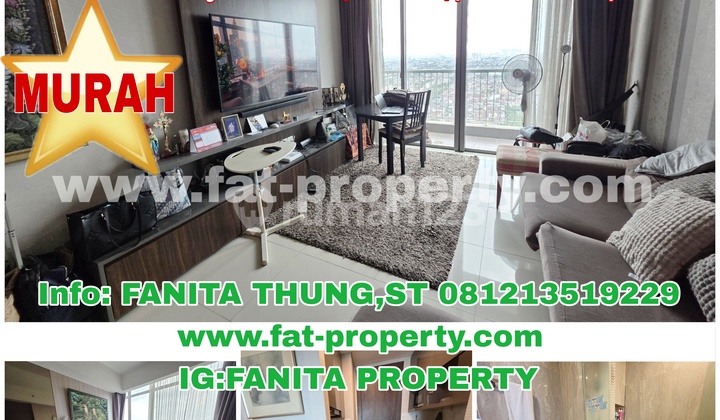 Murah! Dijual Apartment St Moritz di Jl Puri Indah Jakarta Barat. Tower New Royal Ukuran 96M2 di Lantai 30An.