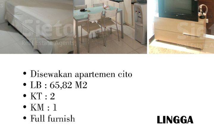 Disewakan Apartement Cito lt. 25 Surabaya. Harga Sewa Rp. 75 Juta th 1
