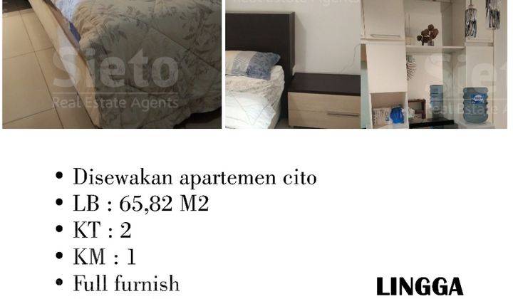Disewakan Apartemen Cito lt.17 Surabaya. Harga Sewa Rp. 75 Jt th  1