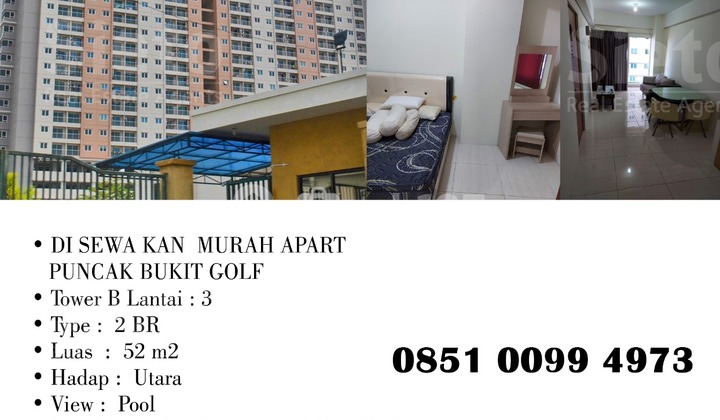 Disewakan Apartemen Puncak Bukit Golf Surabaya. Harga Sewa Rp. 38 Jt Th  1