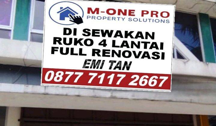 Di Sewakan Ruko 4 Lantai Citra Raya 1