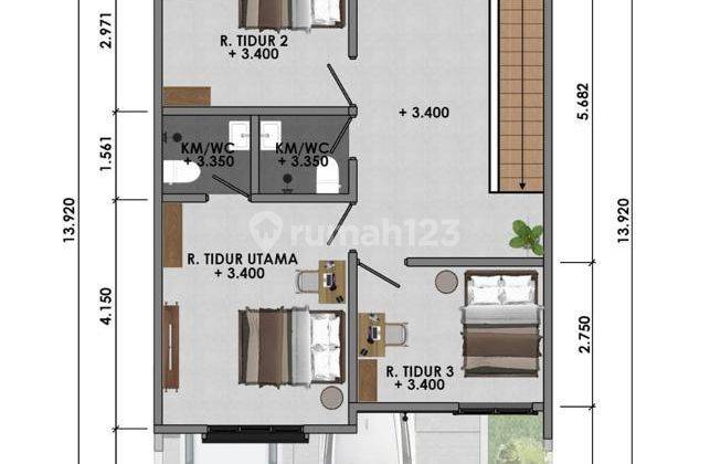 Brand New House 2 Lantai Nusa Loka Bsd City Sektor 14 2