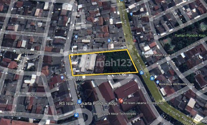 Dijual Lahan 2 Muka, Luas 2822m2 di Jl. Nusa Indah Pondok Dan Kopi Raya 1