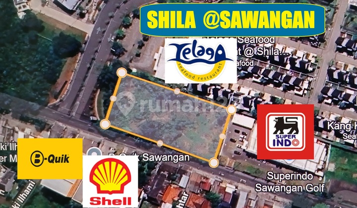 Front lot of SHILLA Sawangan, 80 meters wide, suitable for Padel, Beauty Clinic, Showroom, Restaurant, Cafe, Supermarket.