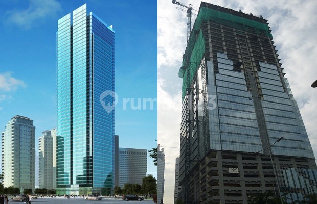 Rented Office Space Furnished Sudirman Area 300 square meters.