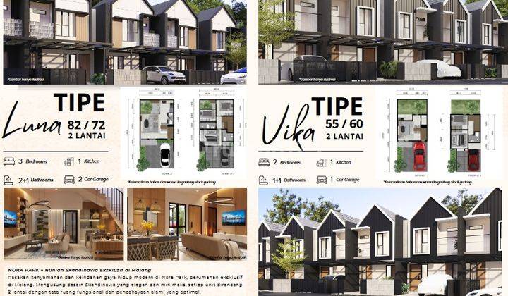 Promo Rumah murah Nora Park Bedali Indah Lawang Malang 2 lantai