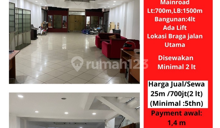 Disewakan Mainroad Braga Disewakan Mainroad Braga