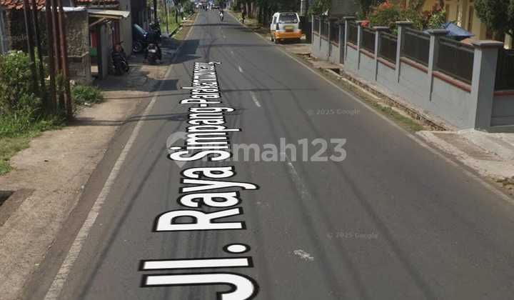 For sale, main road land in Parakan Muncang, legality with SHM (Certificate of Ownership).