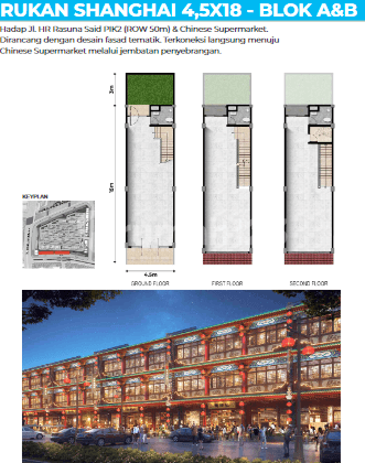 Jual Ruko Mega Kuningan 4,5x18 3 Lantai Tipe Shanghai Harga Murah  2