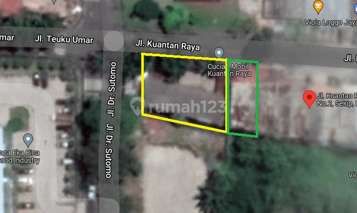 Ruko Dan Bengkel, Luas 619 m² di Jl. Kuantan Raya 2