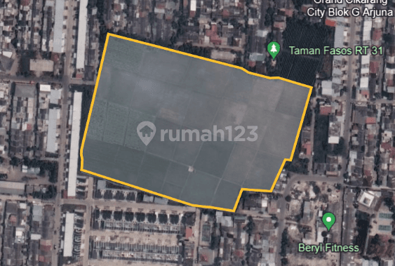 Tanah 3,1 Ha Kawasan Perumahan di Karangraharja, Cikarang Utara 2