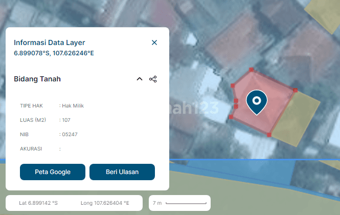 Rumah 2 Lantai SHM Jl. Surapati Akses Gang, Dekat Pusdai 2