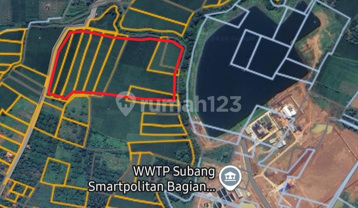 Tanah SHM 4,5 Ha Dekat Subang Smartpolitan ( Pbrik Byd)