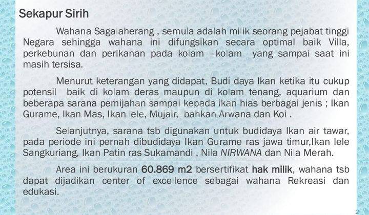 Tanah SHM 6 Ha Ada Villa, Kolam, Kebun di Jl Raya Sagalaherang 2