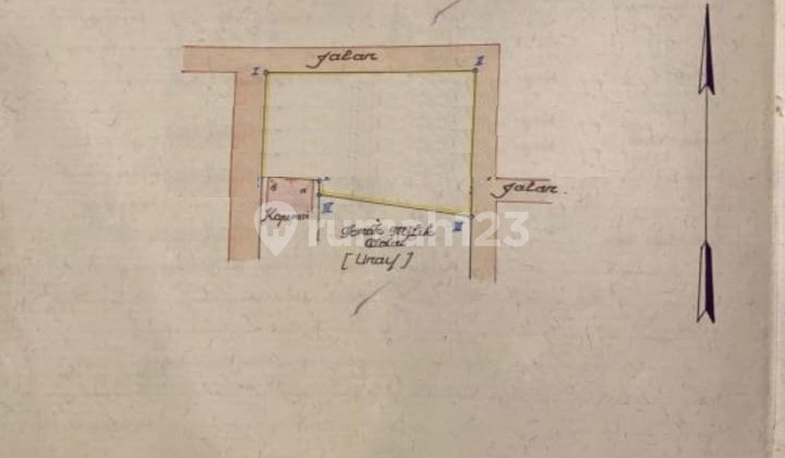 Tanah SHM 496 M², Hadap Utara Jl. Melati, Cihideung
